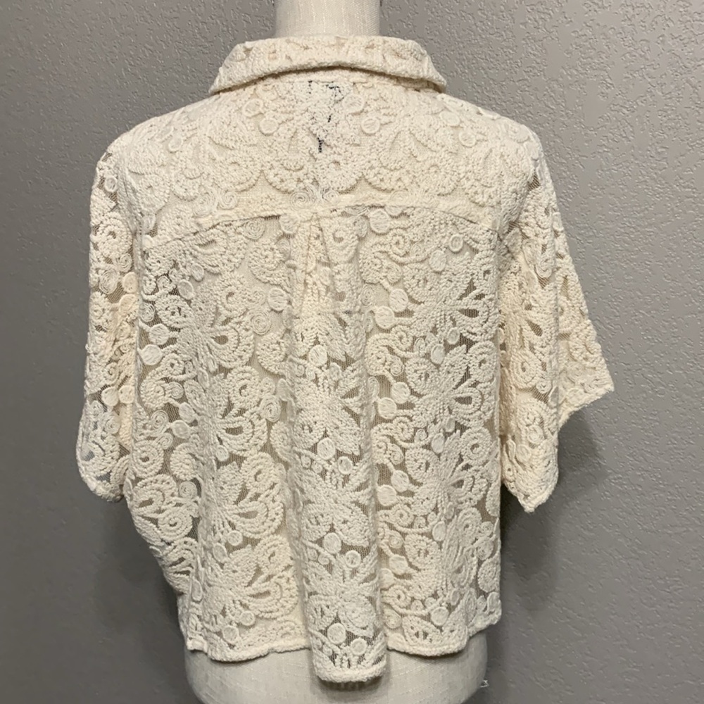 OAT New York Lace & Mesh Crop Top XL - Picture 3 of 12